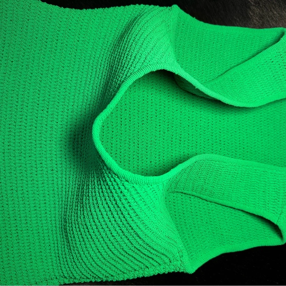 Bottega Veneta Green Mesh Dress - Picture 7 of 12